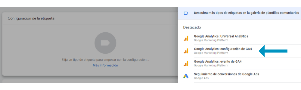 Conectar GA4 con Tag Manager