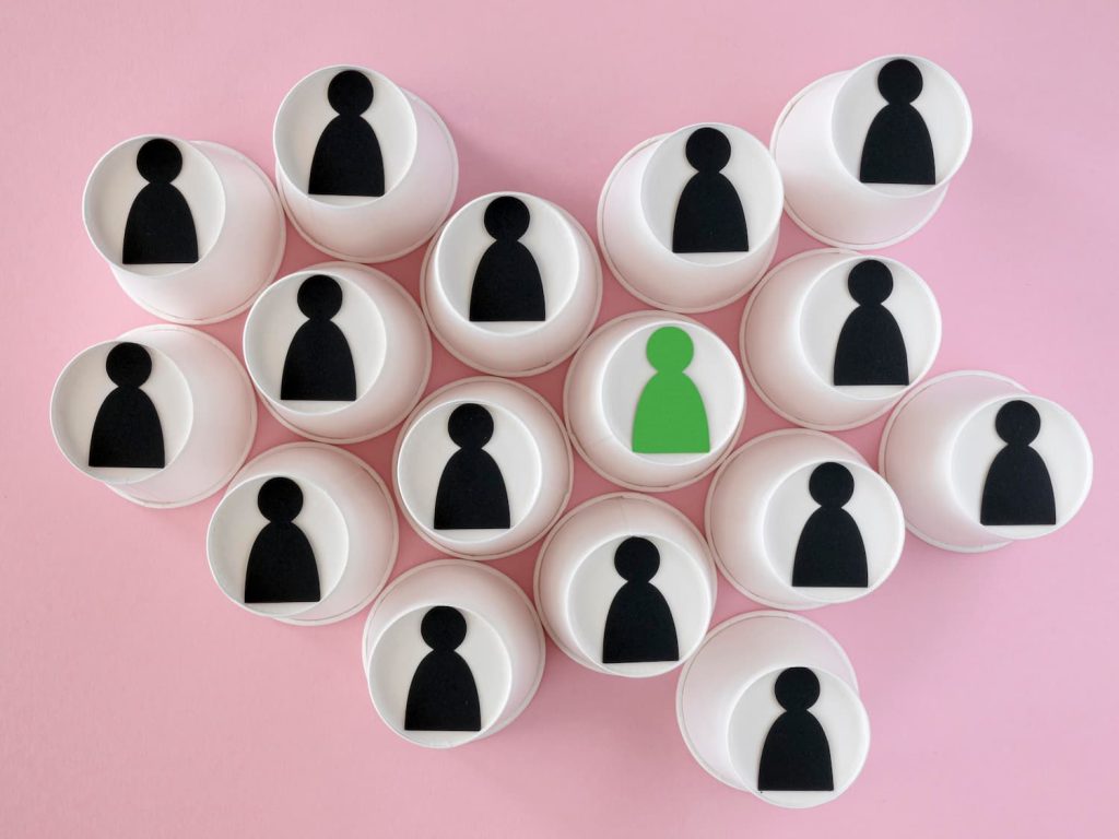 Gráfico que muestra la segmentación de clientes